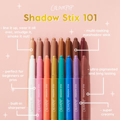 Shadow Stix ColourPop, fórmula de larga duración para color que perdura.