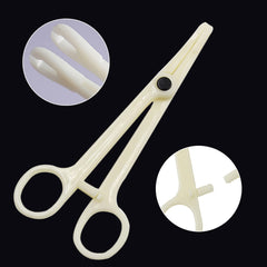 Combofix pinzas desechables para piercing, material PVC resistente y hipoalergénico.