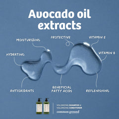 Aceite de aguacate en fórmula natural para cabello sano.