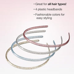 Conair Scunci diadema brillante azul hielo para cabello sujetado con elegancia.
