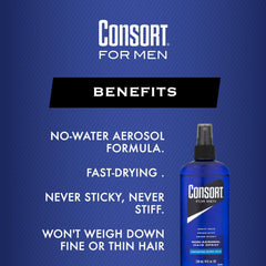 Consort spray para cabello 8oz sin fragancia facilita fijación suave sin peso