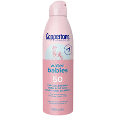 Coppertone WaterBabies protector solar en lata, protección suave para la piel del bebé