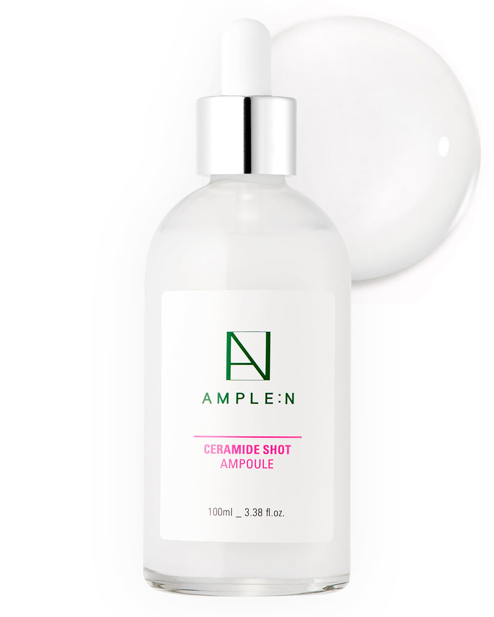 CORÉANA AMPLE:N Ceramide Shot Serum, botella para hidratación profunda en piel seca.