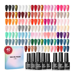 COSCELIA: set de 40 botellas de esmalte gel para crear manicuras completas en casa.