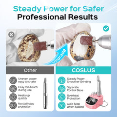 COSLUS E50 display LED mostrando velocidad para control preciso.