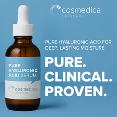 Cosmedica Skincare Sérum hialurónico con gotero para dosificación precisa.