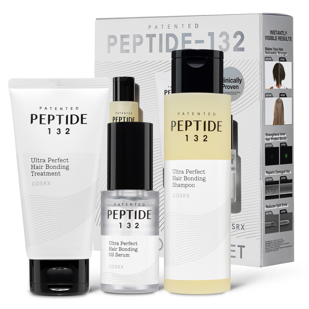 COSRX Peptide-132 Shampoo, botella visible, limpia el cuero cabelludo y aporta sensación fresca.