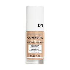 COVERGIRL truBLEND base líquida en botella, tono D1 para piel beige.