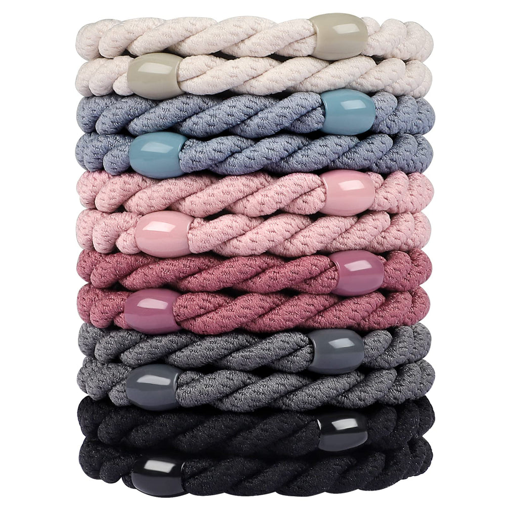 Cozeasy ligas elasticas trenzadas, 12 pares, coletas firmes y con estilo