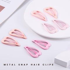Pinzas corazón de metal rosa Cptots, adecuadas para uso diario sin resbalones