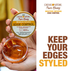 Creme of Nature Pure Honey deja un acabado sin grasa ni residuos.