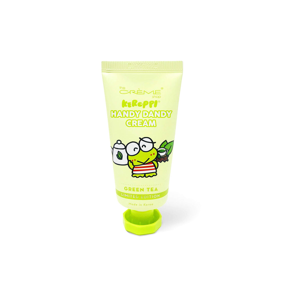 The Crème Shop Hello Kitty crema portátil con té verde, ideal para uso rápido en casa.