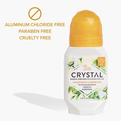 Aroma suave de manzanilla y té verde en Crystal Essence.