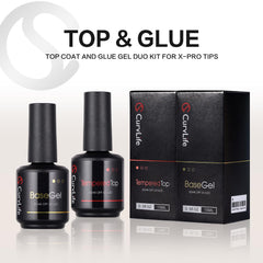 CurvLife capa superior gel claro aporta acabado brillante y durabilidad prolongada.