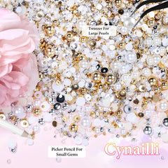 Cynailli perlas en tamaños 2–8 mm para distintos diseños.