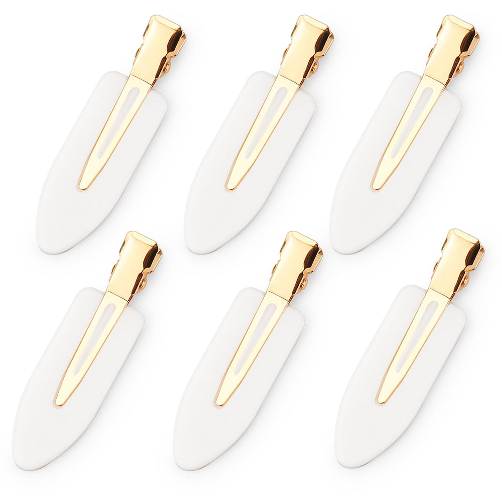 Pinza D sin pliegues en color blanco para uso diario, sin dejar marcas.