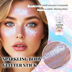 DAGEDA Dazzle Glitter Stick en los ojos añade destellos que realzan la mirada.