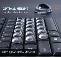 DAMMOMKO cubierta de teclado vidrio transparente mejora visibilidad de caracteres.
