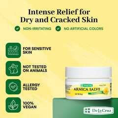 Arnica Salve De La Cruz, crema-manos-secas, suaviza piel áspera.