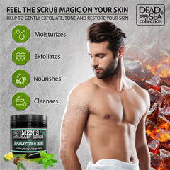 Dead Sea Collection exfoliante con gránulos, textura para suavizar la piel.