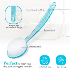 DecorRack uso en espalda para exfoliar y limpiar con comodidad.