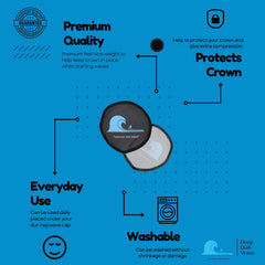 Deep Dish Wave Parche corona lavable y duradero para uso diario.