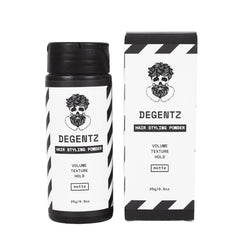 Polvo DEGENTZ para cabello: volumen y textura para un acabado natural.
