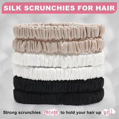 DEMAZALO scrunchies de seda 22 momme color07, protege las hebras al dormir