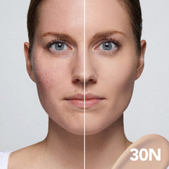 Textura en gotas de Dermablend para cobertura ligera y natural.