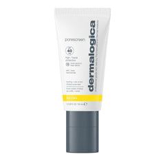 Dermalogica Porescreen SPF 40, botella mineral para protección solar con acabado suave.