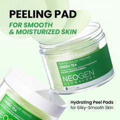 Bio-Peel Gauze de té verde, textura doble para exfoliación suave.