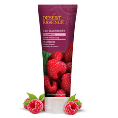 Desert Essence Frambuesa Roja Champú: botella con brillo duradero.