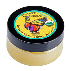 Desert Oasis Skincare bálsamo mano limón, frasco compacto para uso diario