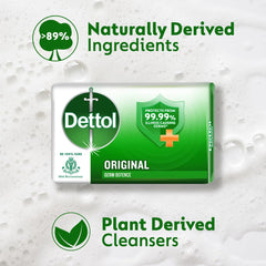 Dettol Jabon Original lavado cuerpo diario, sensación limpia y fresca.