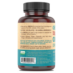 Cápsulas de liberación retardada DEVA Omega-3 para sabor suave.