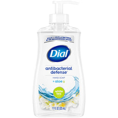 Dial Jabón de Manos Antibacteriano con bomba, uso diario seguro.