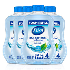 Dial Defensa antibacterial: jabón de manos en espuma, botella lista para uso diario.