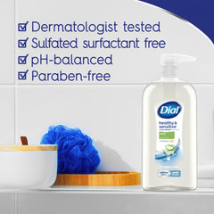 Dial Gel de Ducha, textura de espuma suave para limpieza profunda sin resecar.