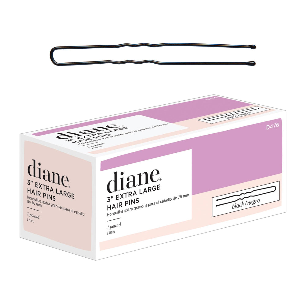 Horquillas Diane para pelo negro de 3 pulgadas con agarre firme para peinados duraderos
