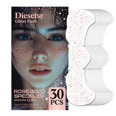 Diesetsr Glitter Freckles en la cara, parche rosa dorado para realzar el maquillaje.