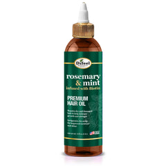 Difeel aceite para cabello con romero y menta, biotina, botella de 8oz para nutrición capilar.