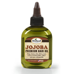 Difeel Aceite de Jojoba en botella, hidratación suave para el cabello.