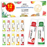 DMSKY bálsamo labial 12 pack sabor fresa para labios hidratados.