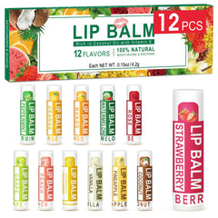Bálsamo labial DMSKY set de 12 sabores para hidratación suave