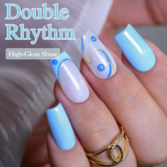 Double Rhythm aplicación en uñas con gel translúcido para aspecto natural