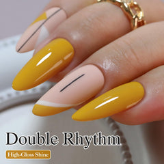 Double Rhythm esmalte gel facilita aplicación suave para principiantes.