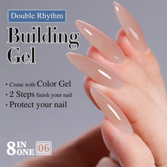 Double Rhythm extension uñas gel, extension suave y uniforme.