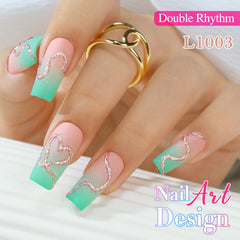 Double Rhythm glitter champagne dorado 02: destellos elegantes para uñas
