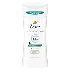 Dove Cuidado Avanzado barra desodorante Frío Transparente, aplicación suave para uso diario