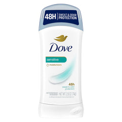 Dove Desodorante Invisible Solid para piel sensible, aplicación suave y rápida